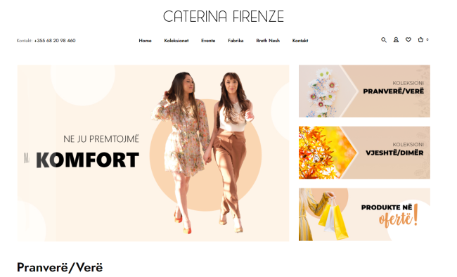 Publicitet i kompanisë Caterina Firenze në Berat