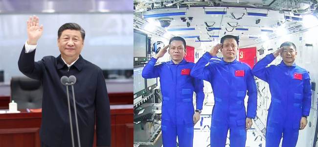 “Jeni përfaqësuesit e luftëtarëve dhe ngjitësve të panumërt të çështjes së fluturimeve kozmike të epokës së re të Kinës,” tha në 23 qershor sekretari i përgjithshëm Xi Jinping në Qendrën e Kontrollit të Fluturimeve Kozmike të Pekinit, kur bisedoi me tre astronautët kinezë që punuan në anijen kozmike “Shenzhou-12”.