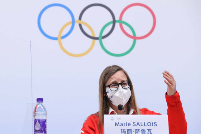 Marie Sallois, sekretarja e Komitetit Olimpik Ndërkombëtar (KON) për Markën dhe Vazhdueshmërinë/ Xinhua