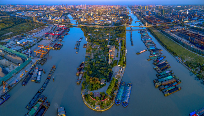 Seksioni i Kanalit të Madh në qytetin Huaian/ VCG