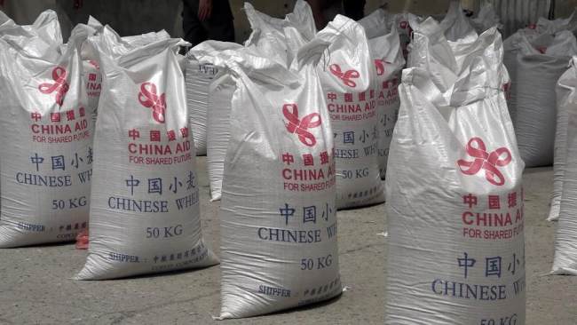 Ndihma ushqimore të dhurara nga Kina në Afganistan/ foto nga Xinhua