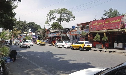 Snímek obrazovky z kábulské ulice v Afghánistánu dne 17. srpna 2021. Photo: IC
