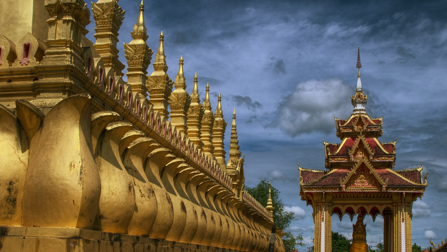 Snímek: Wat That Luang ve Vientiane v Laosu. /CFP<br><br>