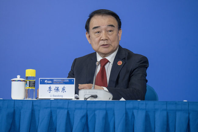 Na snímku je generální tajemník Asijského fóra Boao Li Baodong. Fotografie: CFP