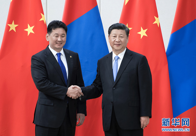 Archivfoto: Xi Jinping und Ukhnaagiin Khürelsükh