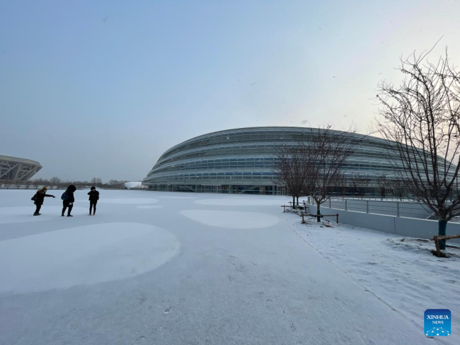 Το National Speed Skating Oval στο Πεκίνο, πρωτεύουσα της Κίνας, 19 Ιανουαρίου 2021. (Xinhua/Tian Chenxu)