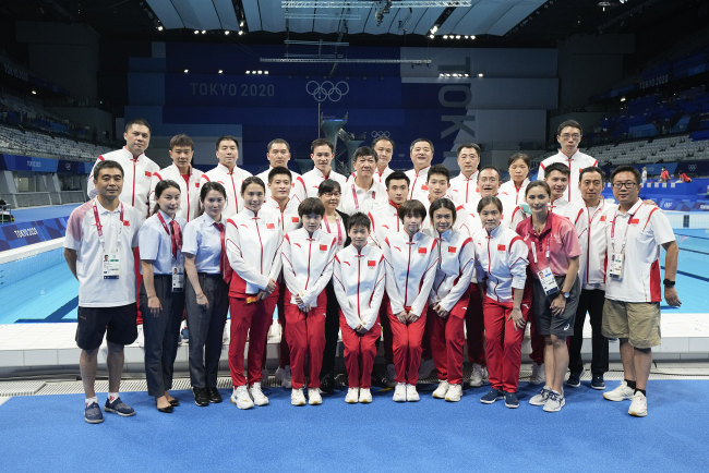 A kínai búvárcsapat 7 arany és 5 ezüstérmet szerzett a Tokiói Olimpián