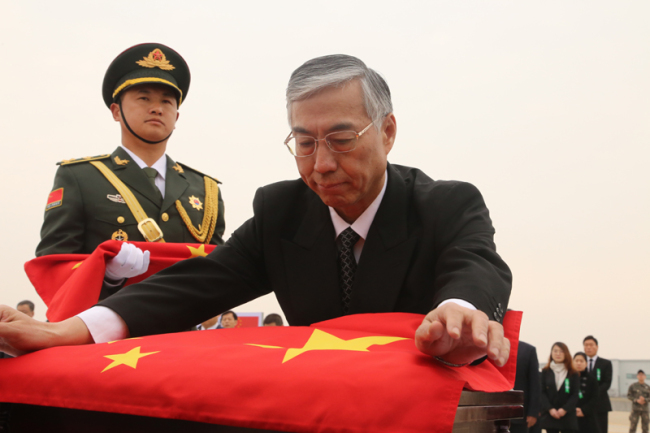 Coreia do Sul entrega a China restos mortais de mais 20 soldados do Exército Voluntário do Povo Chinês
