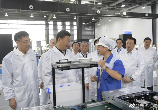 Xi Jinping na inspeção ao grupo INSPUR 