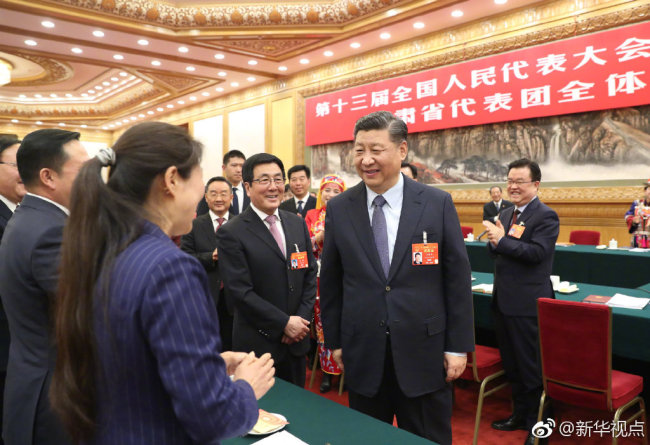 Xi Jinping participa das deliberações dos representantes da província de Gansu
