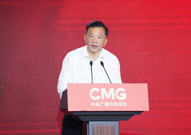 Shen Haixiong, o vice-ministro do Departamento de Comunicação do Comitê Central do PCCh, presidente e editor-chefe do CMG