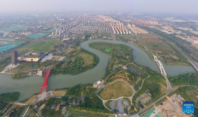 Pejzaž slikovitog područja kanala Sanvan u Jangdžouu u istočnoj Kini