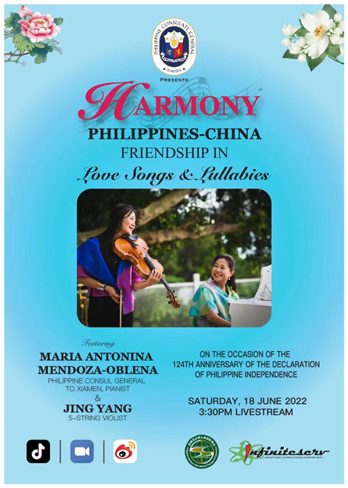 HARMONY: Philippine-China Friendship in Love Songs and Lullabies, itatanghal sa Hunyo 18