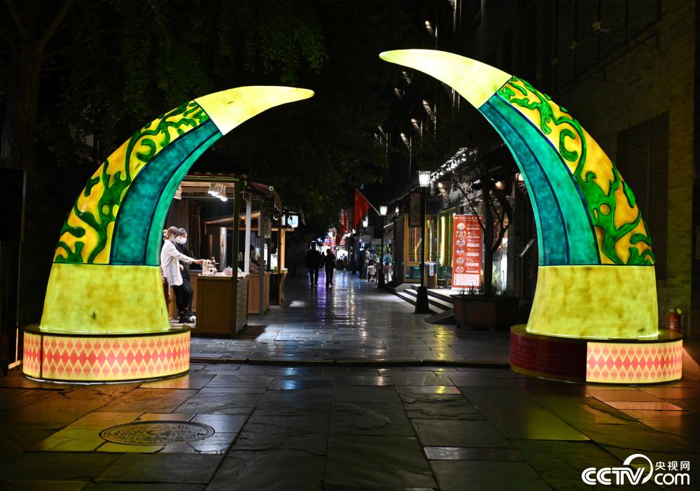 Pameran Lampu di Jalanan Chengdu