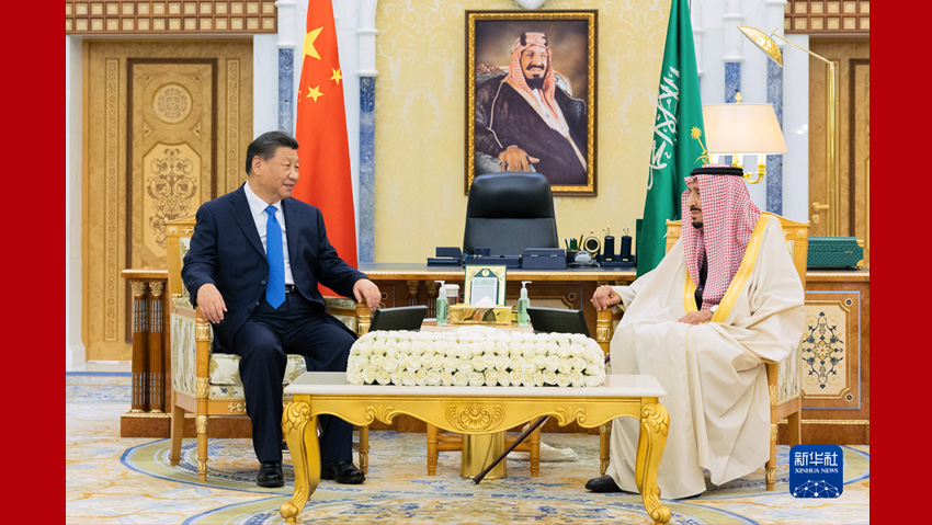 دیدار شی جین پینگ با ملک سلمان بن عبد العزیز آل سعود پادشاه عربستان سعودی