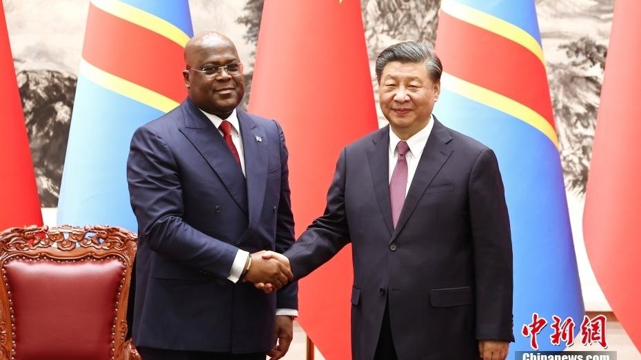 رهبر چین با رئیس جمهوری دموکراتیک کنگو در پکن دیدار کردا