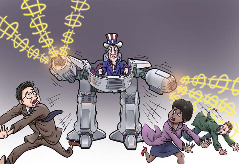 کاریکاتور| جهان بیزار از هژمونی دلار آمریکا