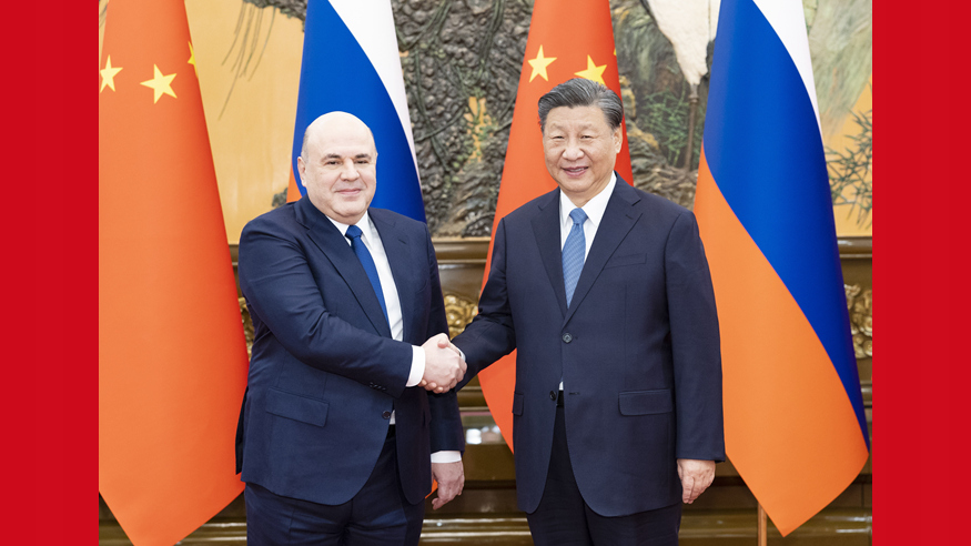 دیدار رئیس جمهور چین با نخست وزیر روسیها
