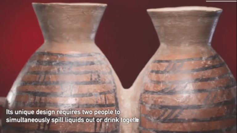 ویدئو| سفالینه دوقلوی 5 هزار ساله؛ نماد خرد طراحی باستانی چینا