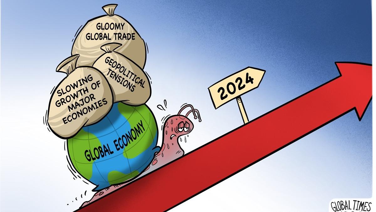 کاریکاتور| سفر دشوار اقتصاد جهانی در سال 2024