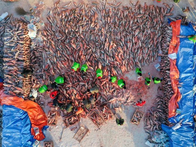 Musim Sejuk Musim Memukat Ikan di Tasik Chagan