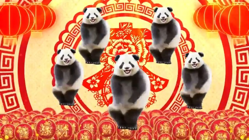 ویدئو| با پاندای تولید شده توسط هوش مصنوعی در سال نوی چینی برقصیدا