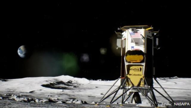 کاوشگر یک شرکت خصوصی آمریکا با موفقیت در نزدیکی قطب جنوب ماه فرود آمدا