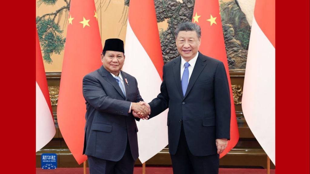 دیدار و گفت‌وگوی شی جین پینگ با رئیس جمهور منتخب اندونزیا