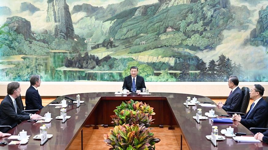 Xi Jinping spotkał się z sekretarzem stanu USA