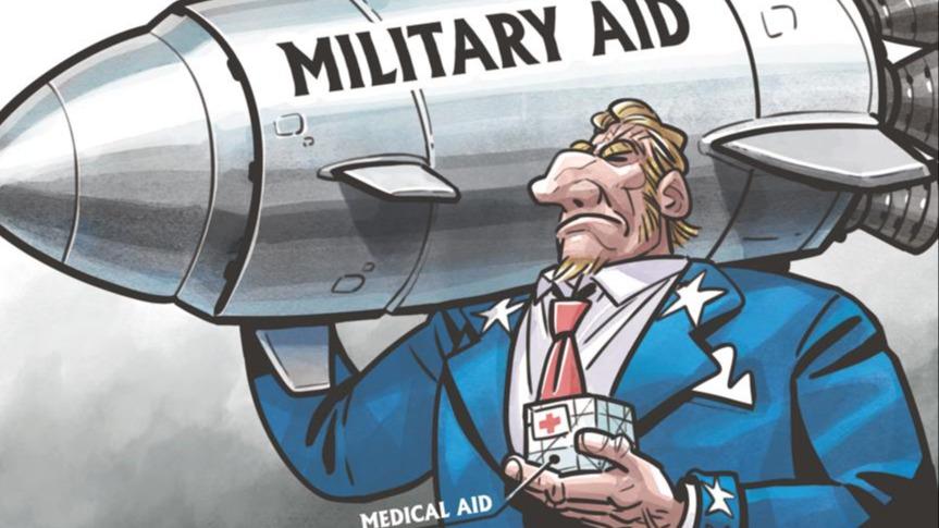 کاریکاتور| حجم قابل توجه دورویی آمریکا در قبال غزه!