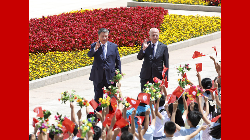 دیدار و گفتگوی رهبران چین و تونسا