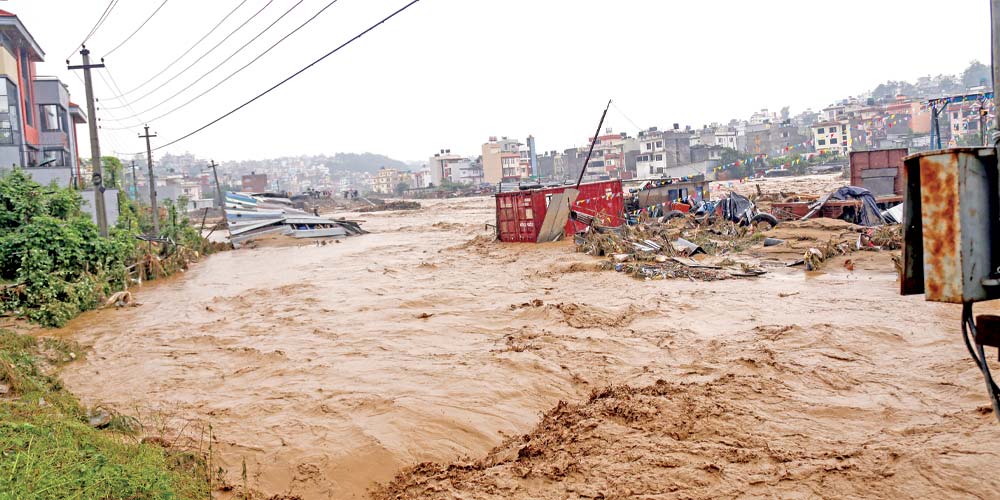 नेपालको राजधानीमा हालसम्मकै धेरै २३९.७ मिलिमिटर वर्षा