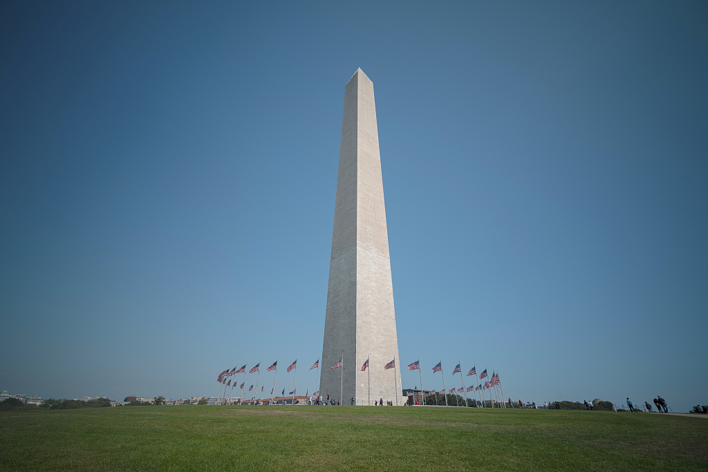 Το Μνημείο Ουάσινγκτον στην Ουάσινγκτον, στις Ηνωμένες Πολιτείες. [Φωτογραφία/VCG]