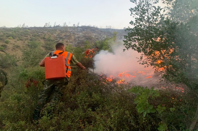 Luftë me flakët (Foto RTSh)