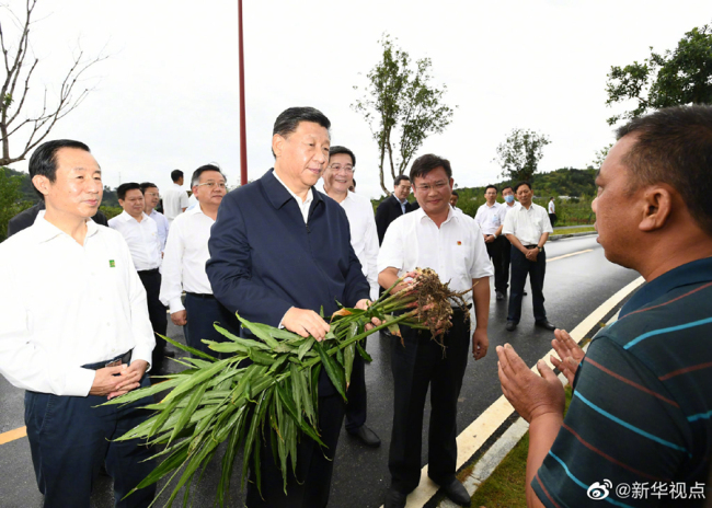 चीनी राष्ट्रपति ने हूनान प्रांत का दौरा किया