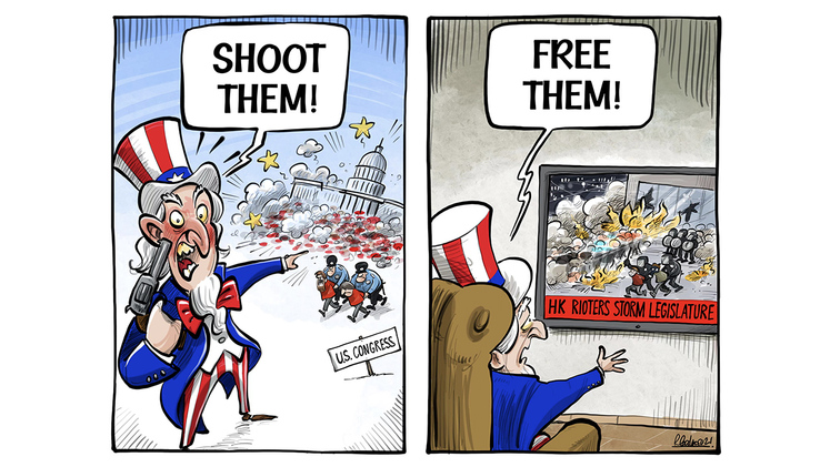نشر کاریکاتورهایی در روایت نقض حقوق بشر آمریکا در سی جی تی ان_fororder_222
