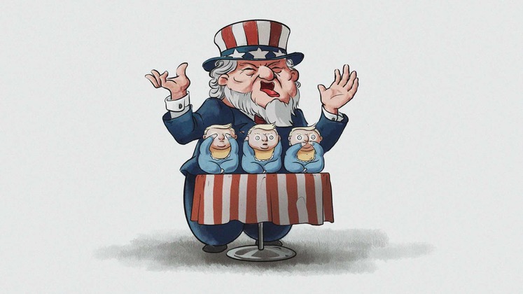نشر کاریکاتورهایی در روایت نقض حقوق بشر آمریکا در سی جی تی ان_fororder_999