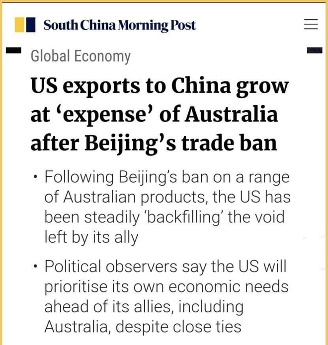 AS "Kambus Balik" Kekosongan Sekutu, Tingkat Eksport ke China_fororder_33