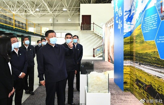 נשיא סין ביקר במחוז צ'ינגהאי_fororder_1