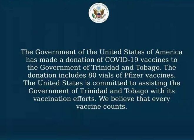 AS Bangga Umumkan Telah Sumbangkan 80 Botol Vaksin kepada Trinidad dan Tobago_fororder_198672805_3928032750577401_109187988963801144_n