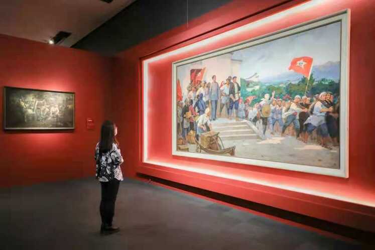 گشایش نمایشگاه تاریخچه حزب کمونیست چین در آثار کلاسیک هنرهای زیبا_fororder_webwxgetmsgimg (3)