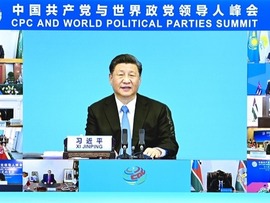 سخنرانی رهبر چین در نشست حزب کمونیست چین و احزاب جهانا