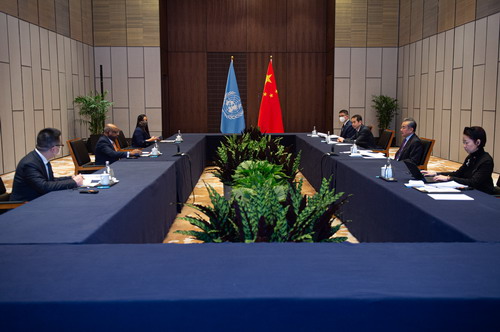 گفت و گوی وزیر خارجه چین با رئیس هفتاد و ششمین مجمع عمومی سازمان ملل_fororder_W020211126027571715353