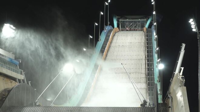 Olimpik Beijing: Kerja Buat Salji Dimulakan di Platform Lompat Ski Shougang_fororder_shougang2